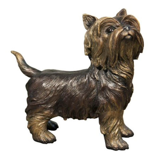 Yorkshire Terrier Bronze Dog Sculpture High End Statue Memorial